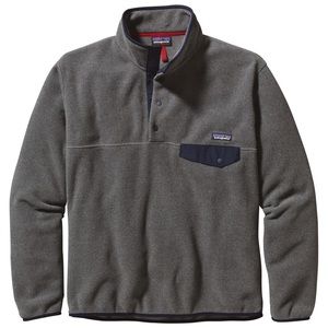 Patagonia Men's Lightweight Synchilla® Snap-T™ Fleece Pullover Nickel/Navy